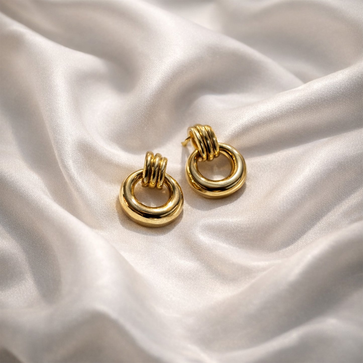 Golden Loop Knot Earrings