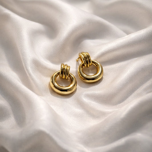 Golden Loop Knot Earrings