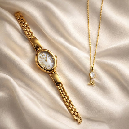 Royal Bloom Watch & Necklace Set