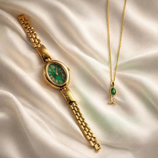 Royal Bloom Watch & Necklace Set