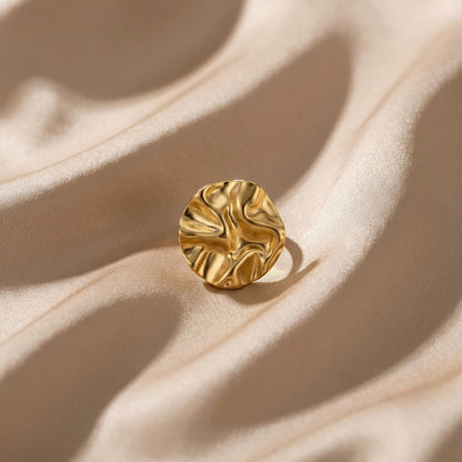 Golden Ripple Ring