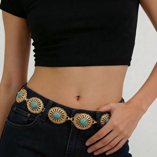 Turquoise Medallion Belt