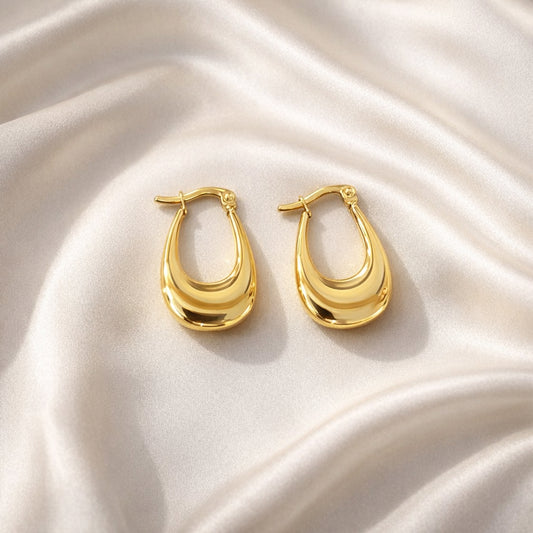Luna Drop Gold Earrings