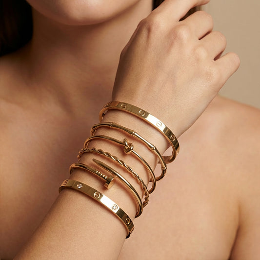 Golden Icon Stack (6-Piece Bracelet Set)