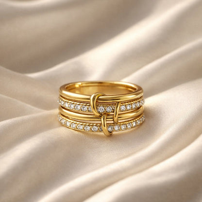 Golden Knot Ring