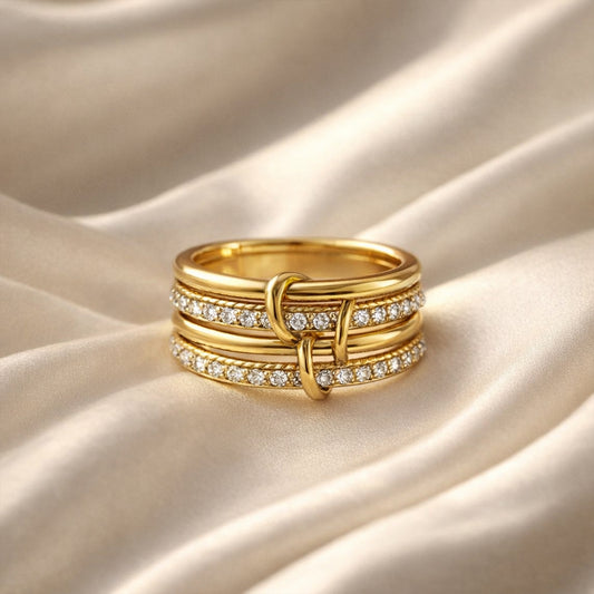 Golden Knot Ring