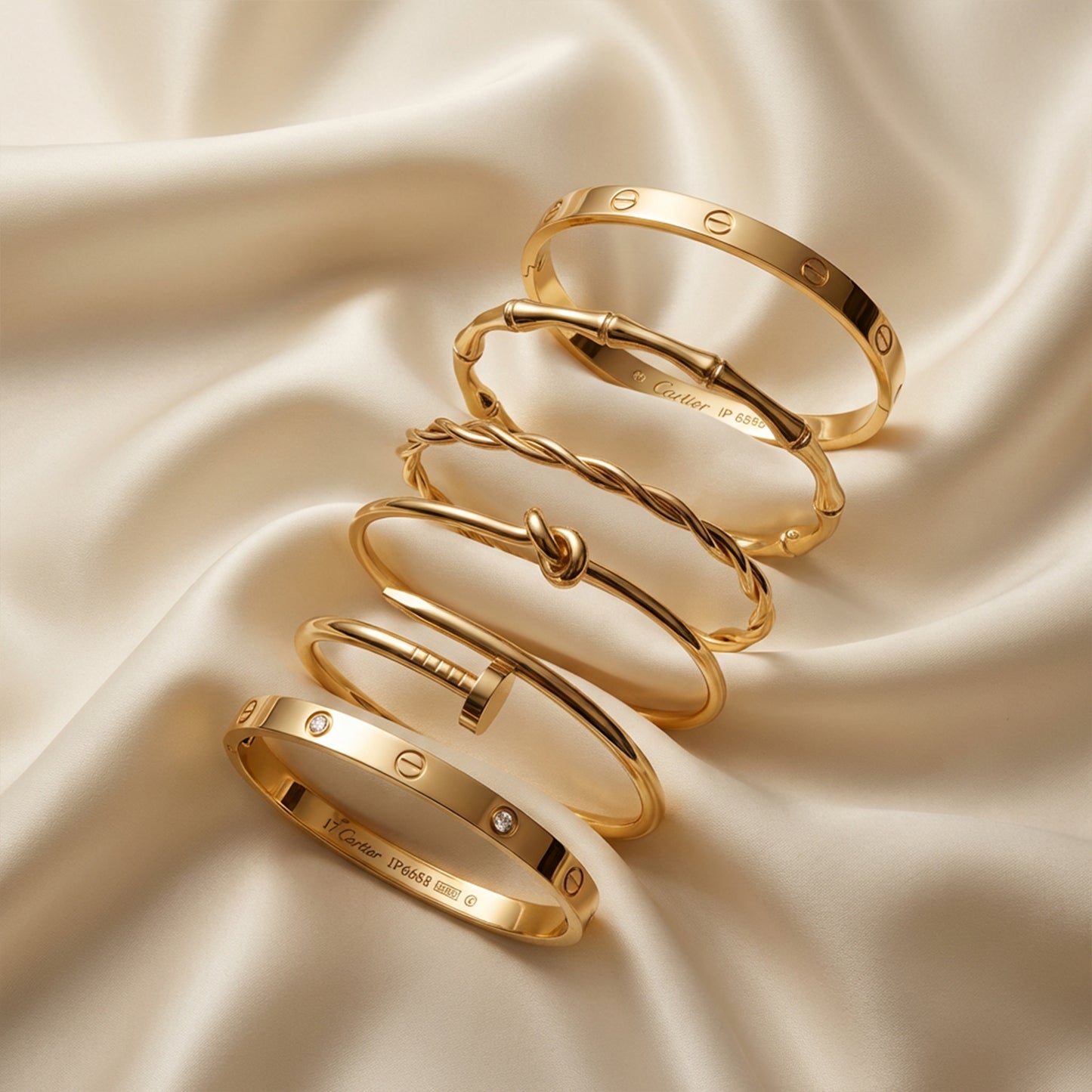 Golden Icon Stack (6-Piece Bracelet Set)